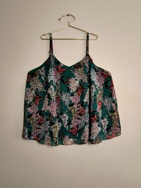 torrid Sophie 3X Teal Floral Spaghetti Strap Cami
